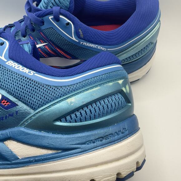 Brooks Transcend 5 Women’s Running Shoes Sz 9 Blue GuideRails Stability Support - Picture 6 of 9